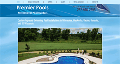 Desktop Screenshot of premierpoolswi.com