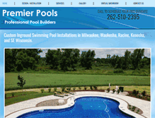 Tablet Screenshot of premierpoolswi.com